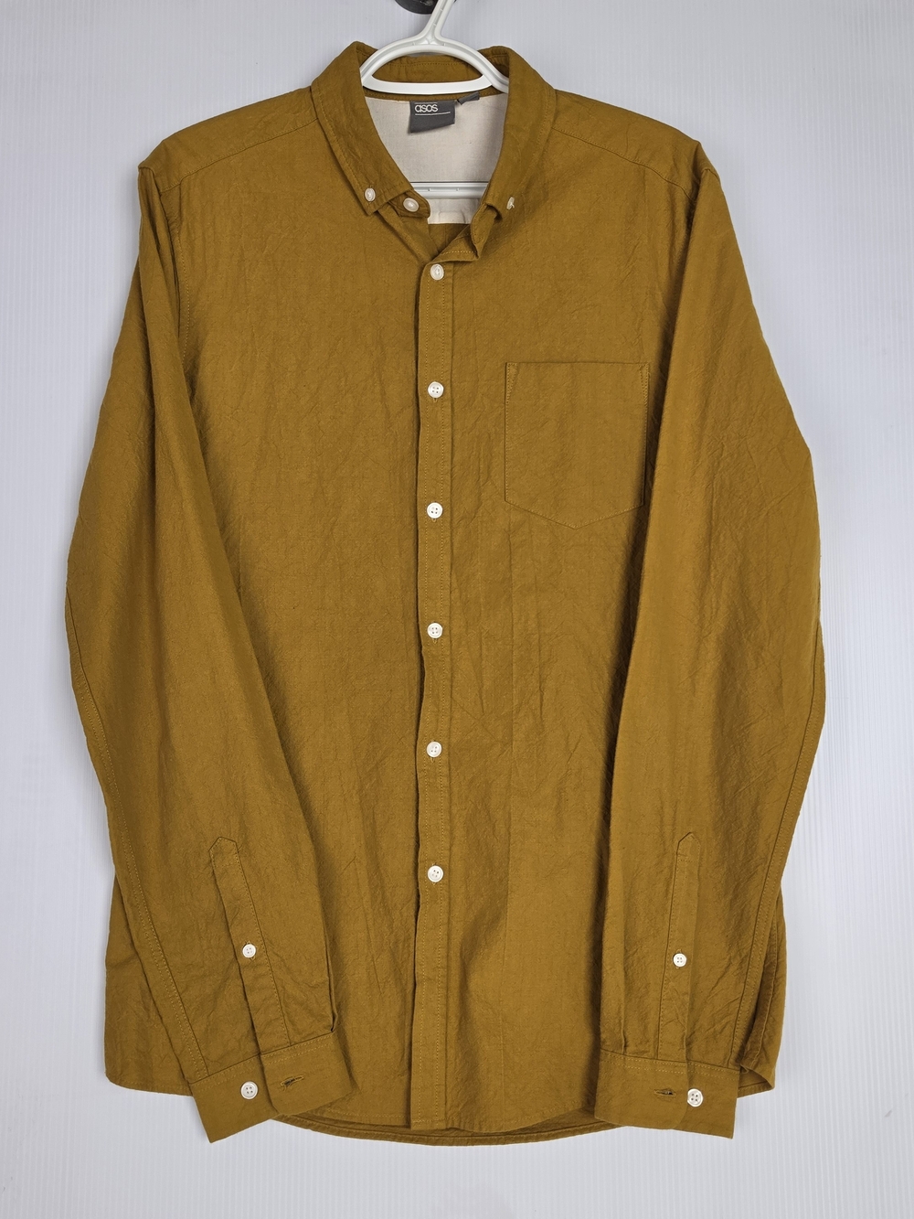 ASOS Men's Mustard Button-Down Shirt